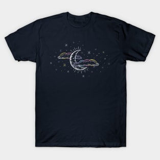 Rainbow moon and stars T-Shirt